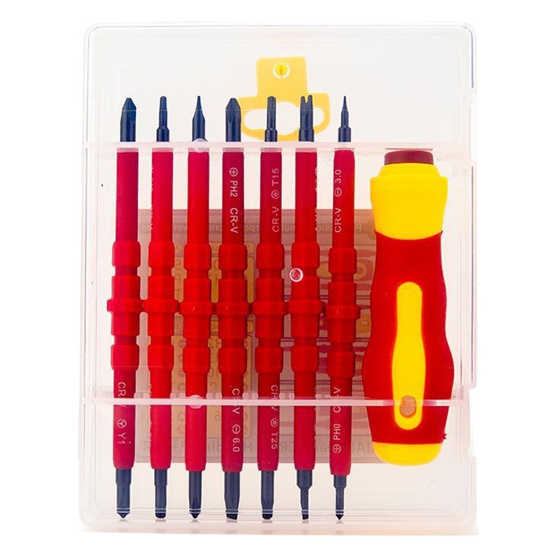 Destornillador aislado destornillador traje de destornillador cruz de una palabra con destornillador magnético fuerte destornillador combinación reparación herramientas de electricista