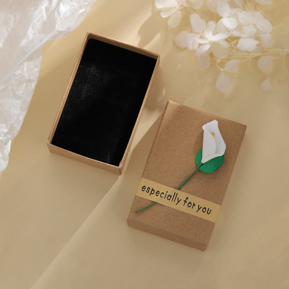 古猫宁 复古牛皮纸饰品盒耳钉耳饰首饰盒公主盒项链盒套装礼品盒