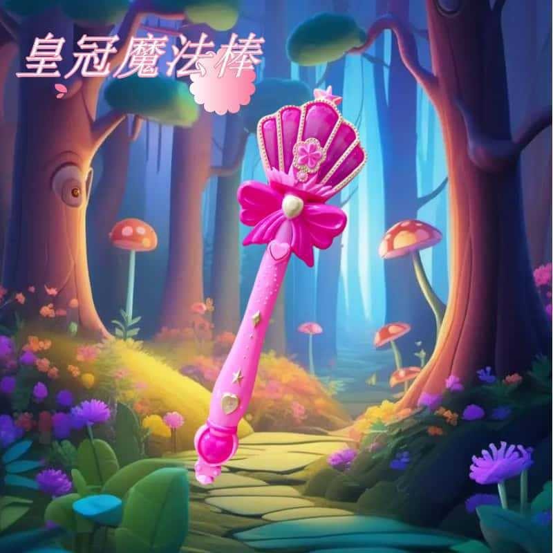 爆款儿童仙女魔法棒公主变身器手持发光音乐小魔仙小女孩玩具批发|undefined