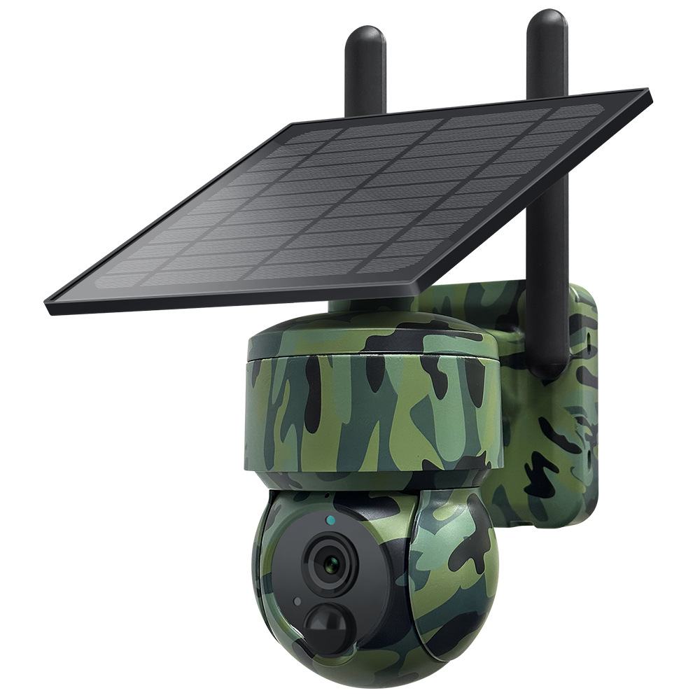 Cámara de caza de posicionamiento GPS 3MP HD visión nocturna al aire libre de baja potencia cámara de camuflaje de monitoreo solar 4G