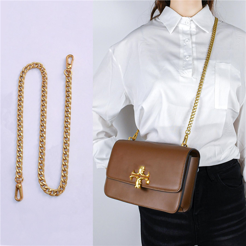 Suitable for Tb Gold Brick Bag Chain Shoulder Strap Replacement Tory Burch Transformation Bag Chain Single Purchase Crossbody Bag Strap Accessories