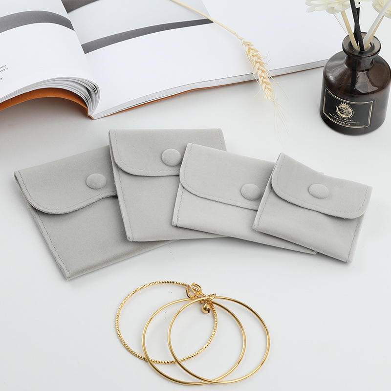 Bolsa de terciopelo de doble cara engrosada de terciopelo bolsa de terciopelo anti-oxidación bolsa de joyería bolsa de almacenamiento de joyas bolsa de joyería al por mayor