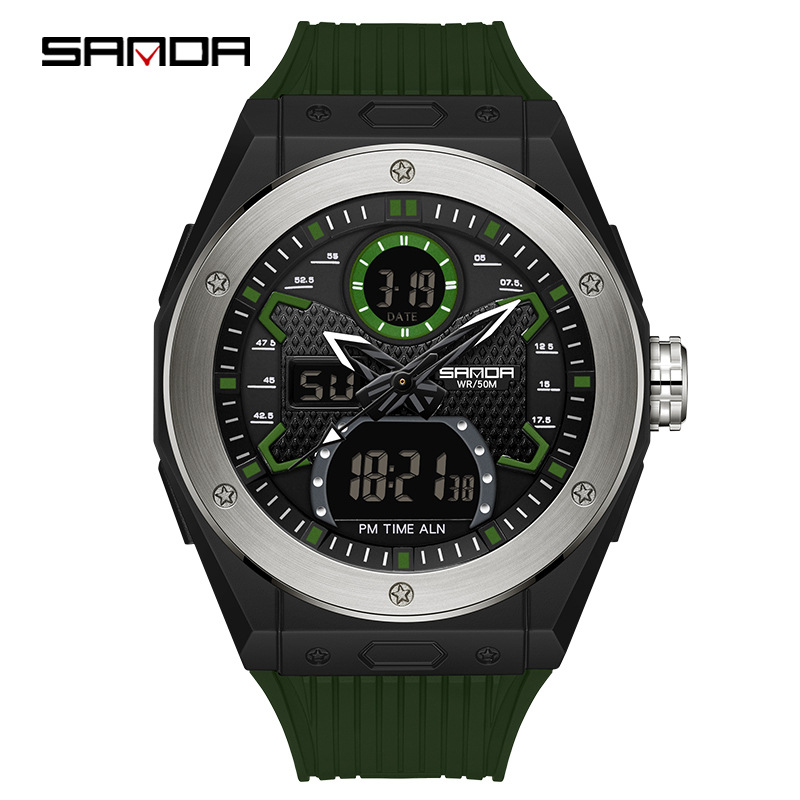 SANDA 3138 multifuncional a prueba de agua electrónica reloj deportivo alarma de sincronización reloj luminoso pulsera transfronteriza de comercio electrónico