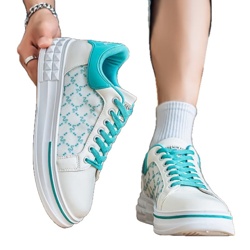 Zapatos de primavera y verano para hombres, zapatos de moda, zapatos de lona a cuadros de nicho, zapatos de punta grande deportivos de marea nacional de corte bajo para hombres