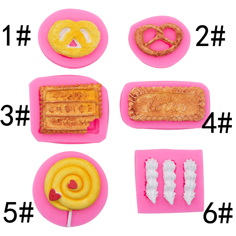 Cookie crema Lollipop molde de silicona epoxi arcilla cerámica suave DIY chocolate fondant