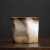 Irregular handleless coffee cup - gradient white