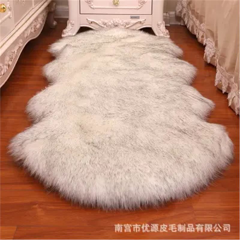 Car Carpet – 1 Bedroom Bedside Wool - white-black-tip-1p4060