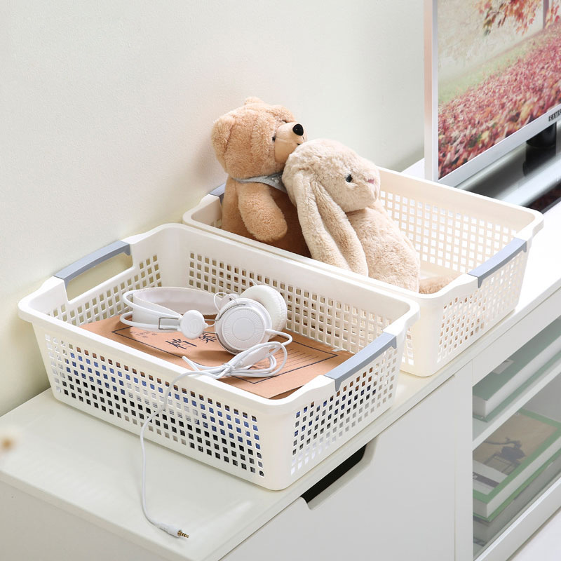 Thickened storage basket, portable storage box, kitchen dishwashing snacks and miscellaneous storage box, desktop fruit and vegetable basket