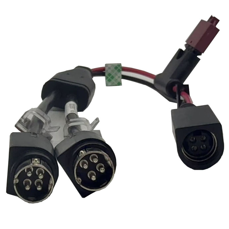 POWER DIN4PIN母转2个公头电源线 适用医疗设备DVD电视音响连接线