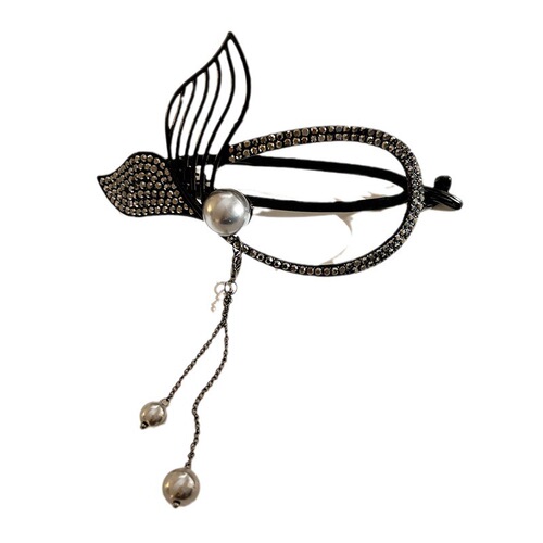 New fishtail twist hairpin hairpin on the back of the head high-end tassel headwear female grabber ancient style mother hairpin