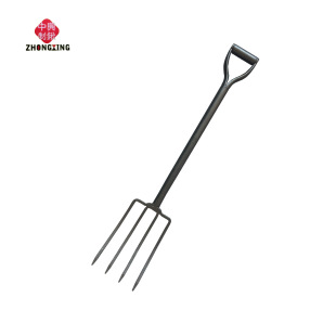 Foreign Trade Export Rolled Forging Thickened Soil-Turning Welded Steel Fork F107 Agricultural Hardware Four-Prong Fork Custom Four-Prong Steel Fork