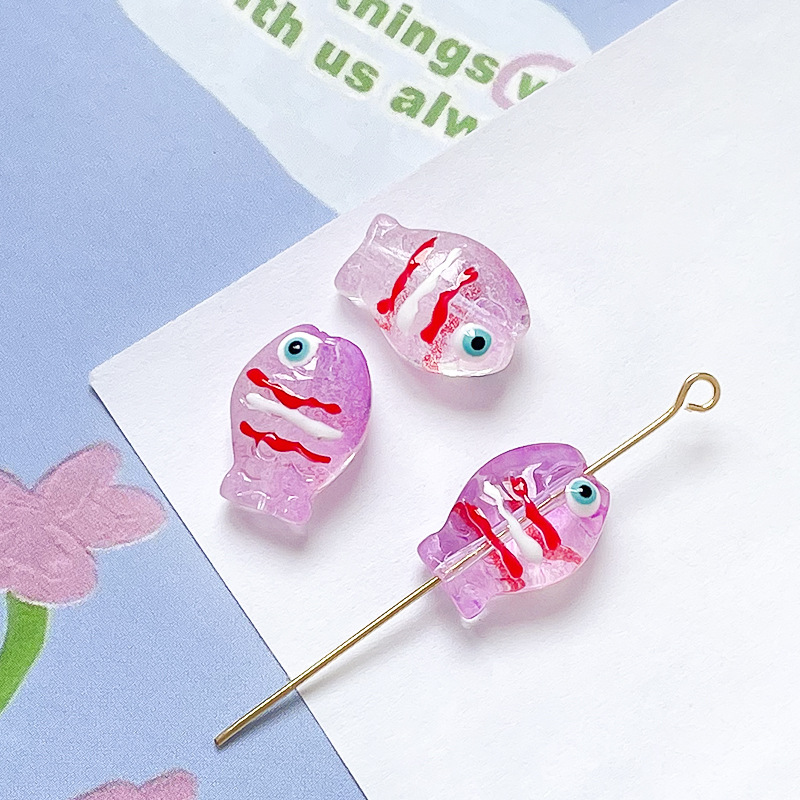 5g Weight Beads Jewelry Making Type DIY Ornament Accessories Classification 1 Piece Quantity Glass, glass Material Fish Pattern All Seasons Season Cute Style 1 Piece Glass Glass Fish DIY Ornament Accessories Beads 7