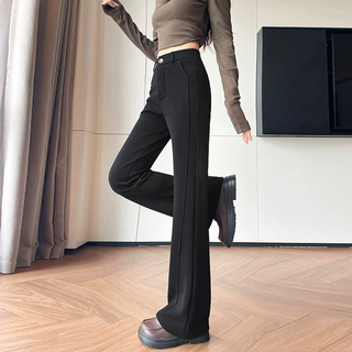喇叭裤女秋冬新款韩版女2026高腰高弹外穿休闲裤芭比垂感打底裤潮