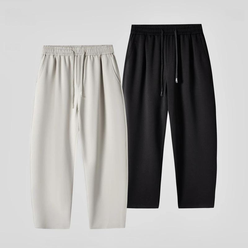 High-Quality Plus-Size Spring New Air-Layer Sweatpants, Straight Loose Casual Long Pants, Fashionable Versatile Drapey Men's Pants High-Quality Plus-Size Spring New Air-Layer Sweatpants, Straight Loose Casual Long Pants, Fashionable Versatile Drapey Men's Pants