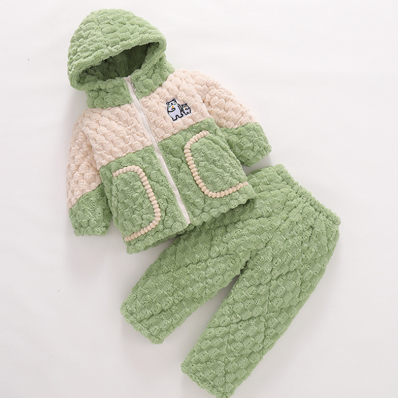 With zipper, quilted, green