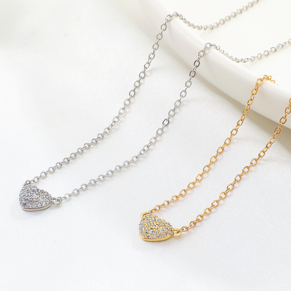 Fashion Heart Shape Copper Necklace Metal Copper Necklaces