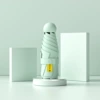 Green umbrella solar-powered, capsule, sun protection