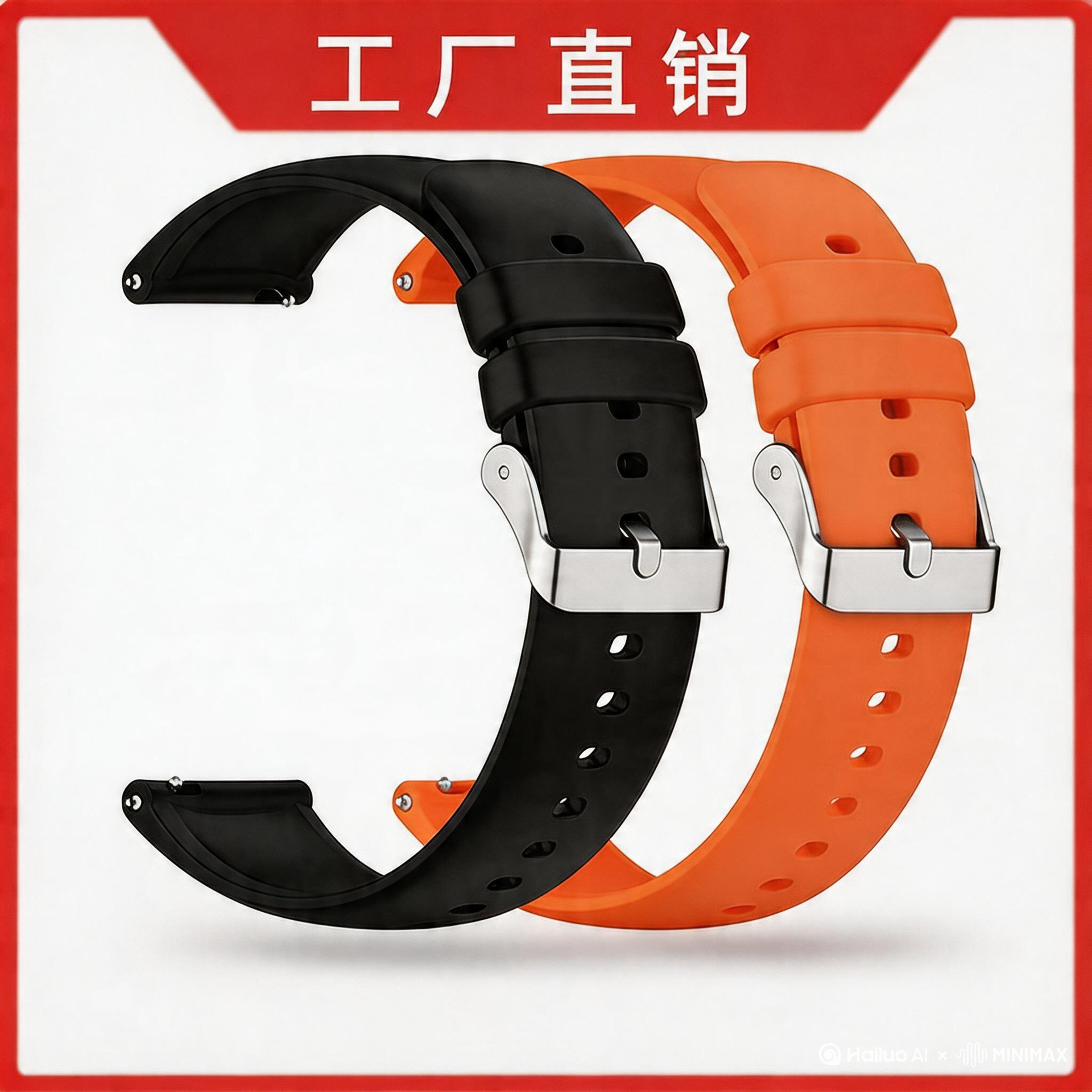 [in Stock] Suitable for Huawei Watch3 Gt3 Silicone Watch Strap 20mm 22mm Watch Band Source Factory
