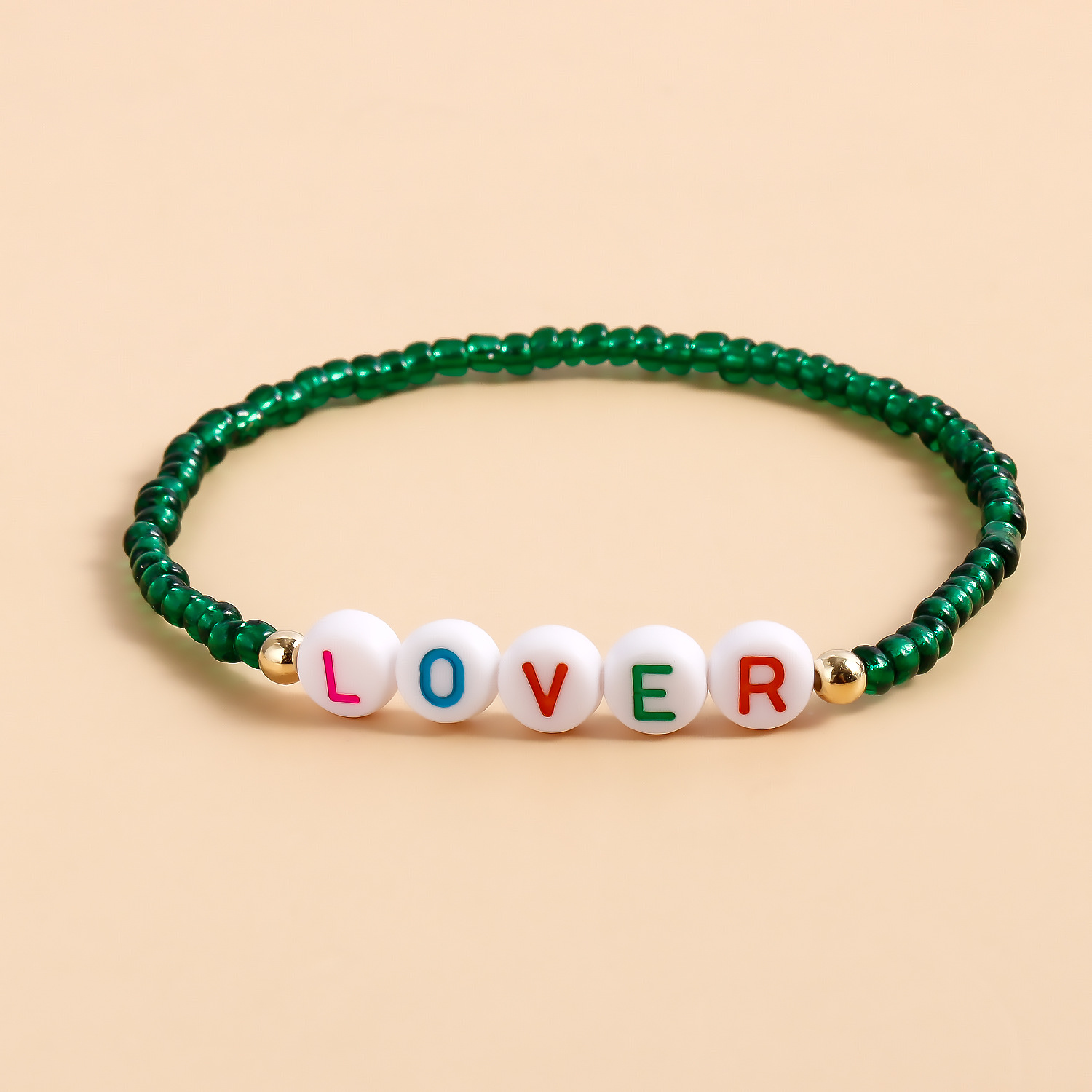 12/16pcs Boho Bracelets Colorful Alphabet Beads Bracelet Handmade Charm Summer Beach Jewelry for Women Teen Girls_voghion.com