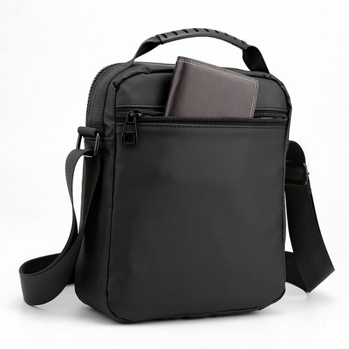 Cross-border new men's shoulder bag casual shoulder sports bag men's trendy solid color Oxford cloth crossbody bag men's wholesale
