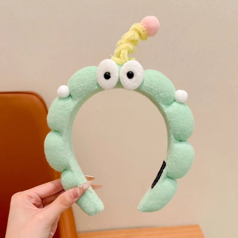 Otoño y invierno peluche bandeja de cabello lavado de la cara aplicación máscara especial de prensado bandeja de cabello paquete de cabello pato amarillo dibujos animados toque de cabello agujero de cabello