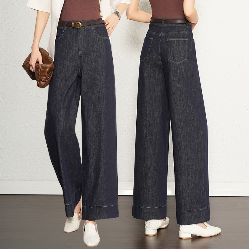 High-End Fashion Wide-Leg Jeans for Women 2025 Spring and Summer New High-Waisted Loose Slimming Straight Casual Long Pants High-End Fashion Wide-Leg Jeans for Women 2025 Spring and Summer New High-Waisted Loose Slimming Straight Casual Long Pants