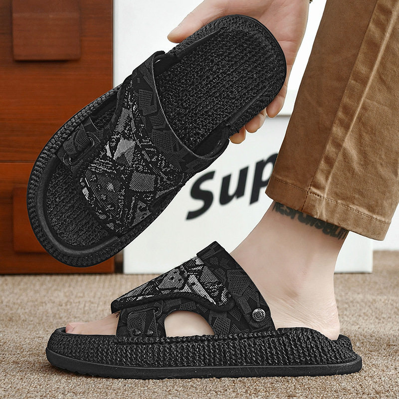 Dép sandal nam cỡ lớn hở ngón chống trượt kiểu Birkenstock đi biển — 8032 màu đen, 8032 xanh lá cây, 8032m màu