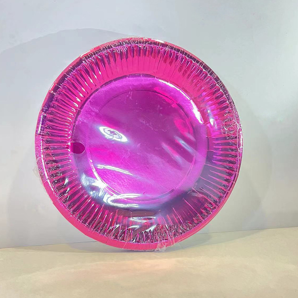 Plato de papel desechable pastel de frutas plato redondo cena para llevar picnic fiesta plato de papel Placa de degustación de pasteles