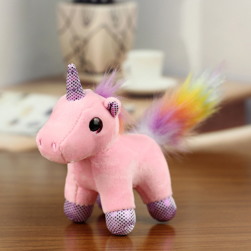 Unicornio pony peluche colgante caramelo color arco iris ropa unicornio mochila juguetes peluche colgante llavero