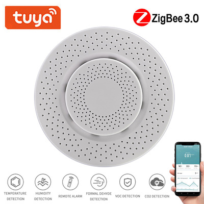 Tuya Zigbee Air Box Formaldehyde Voc Decaxide Dement и влажность Удаленное обнаружение