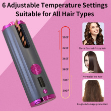 跨境新品无线自动卷发器 液晶充电旅游出差便携小型迷你卷发棒