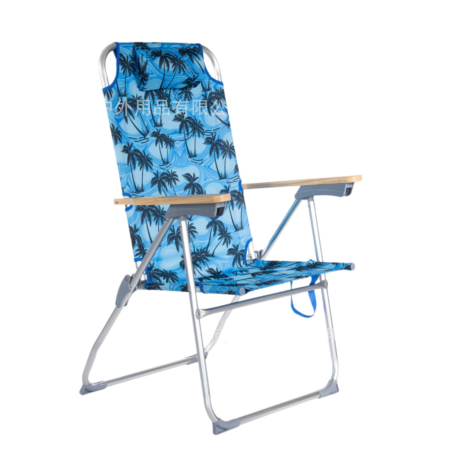 Nuevo transfronterizo portátil al aire libre silla de playa plegable sillón de madera sillón de ajuste de cinco velocidades al por mayor