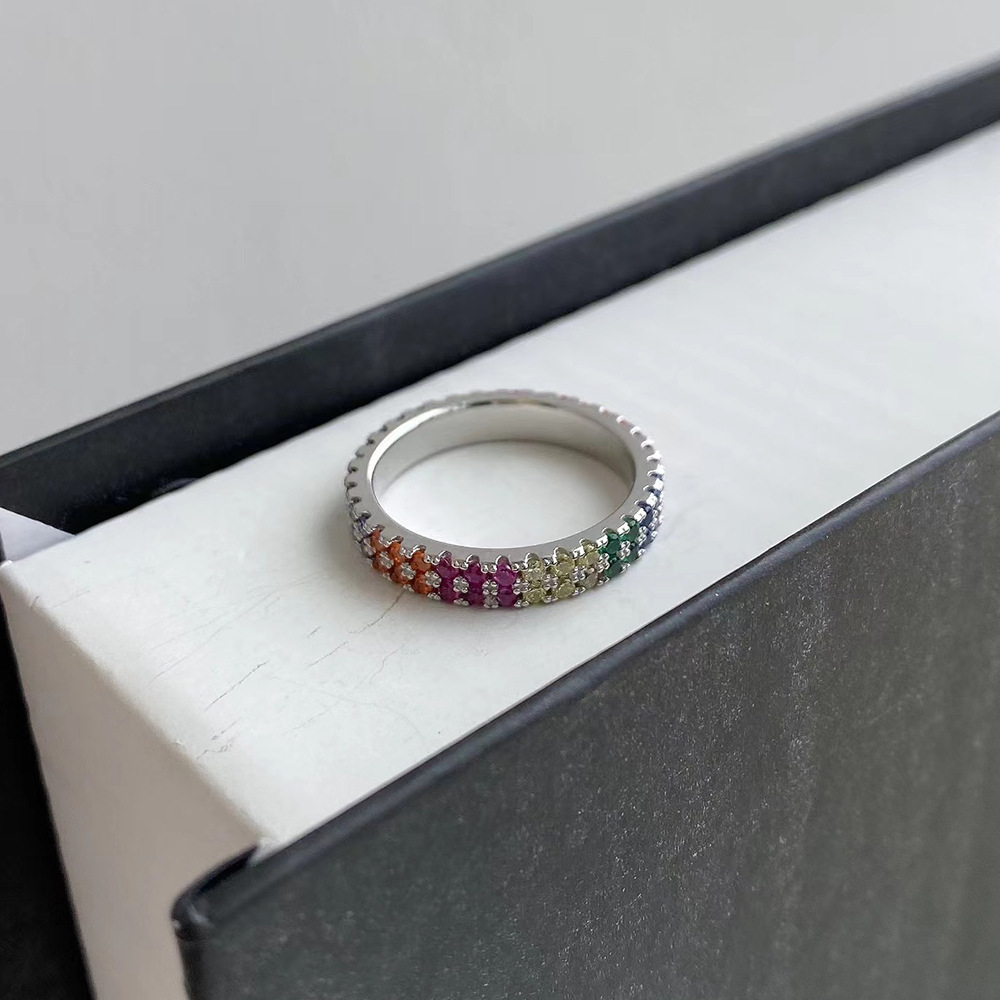 Fashion Geometric Sterling Silver Plating Zircon Rings