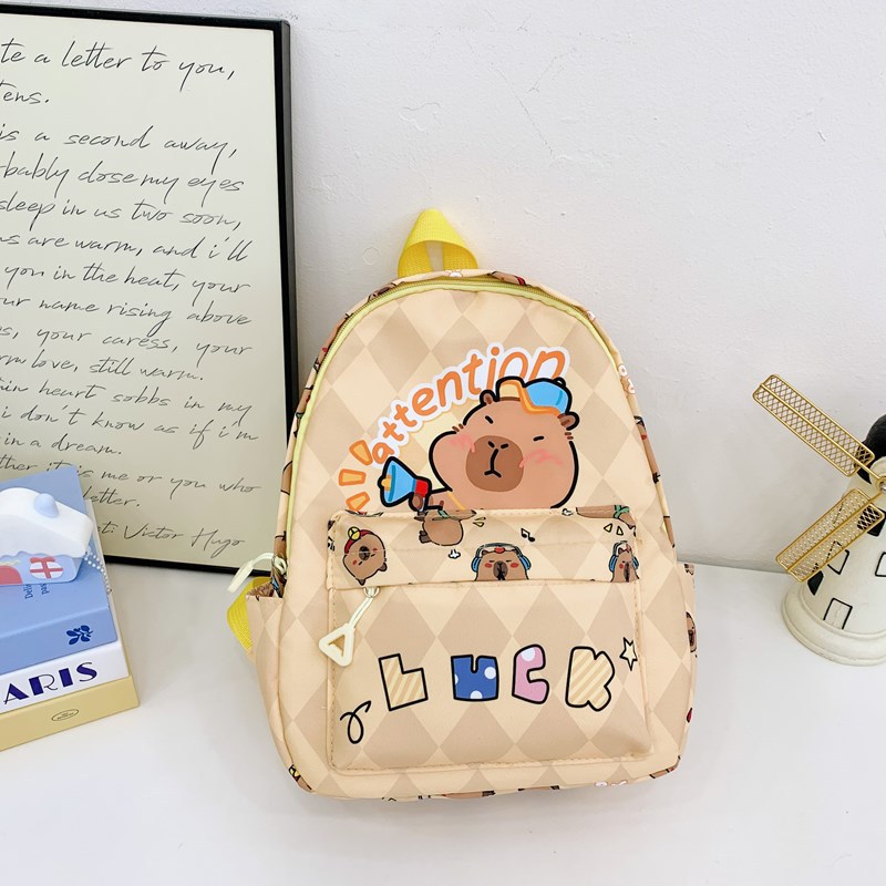 Caricatura lindas mochilas para niños y niñas bonitas mochilas para estudiantes de la escuela primaria Capibara nuevas mochilas infantiles de impresión