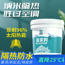 橡树屋白色爽凉的-水泥屋顶彩钢瓦玻璃房西晒墙隔热防水材料