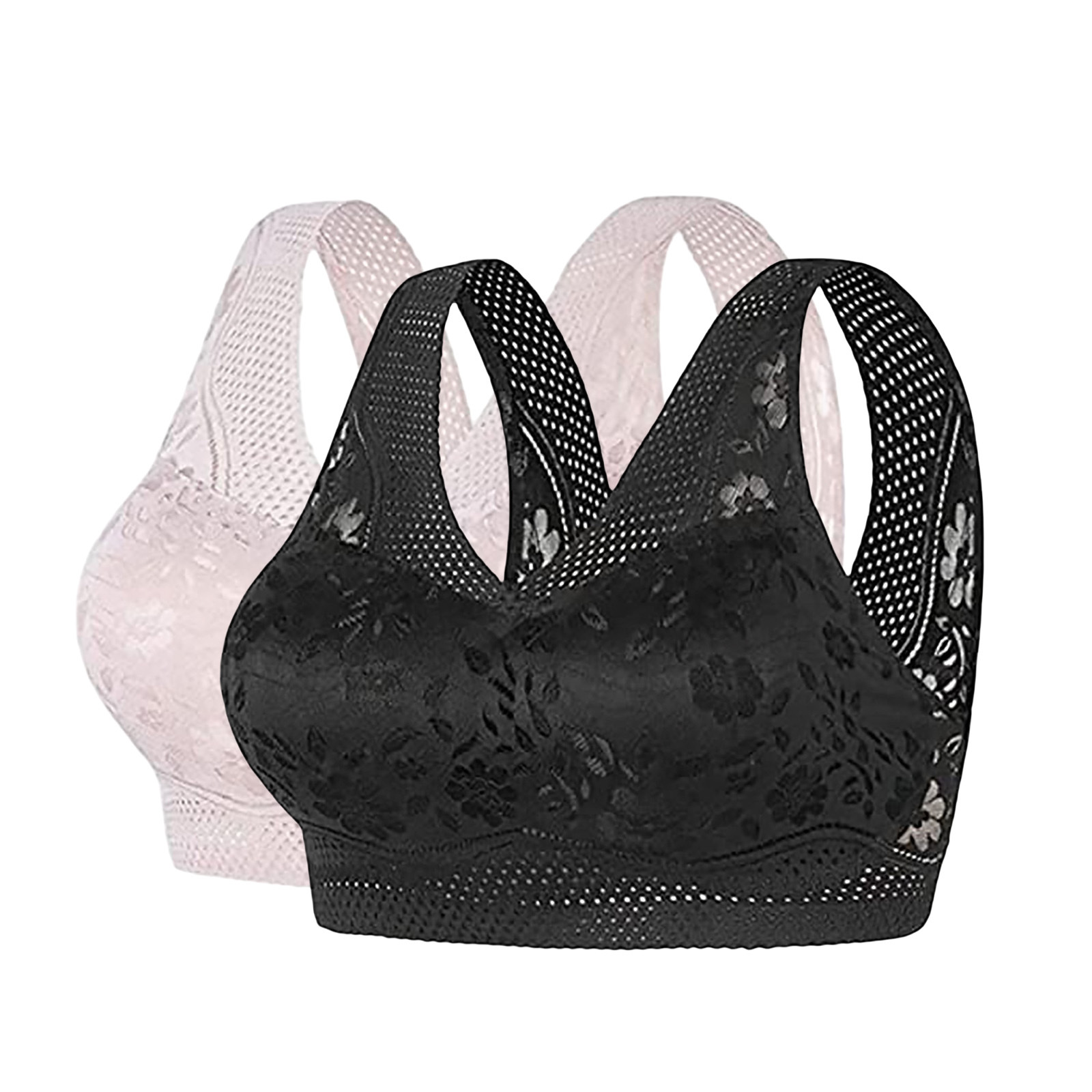 Estilo explosivo transfronterizo, ropa interior sin costuras, sujetador sin anillo de acero para mujer, sujetador fruncido, encaje sexy, espalda, pecho envuelto, chaleco de talla grande