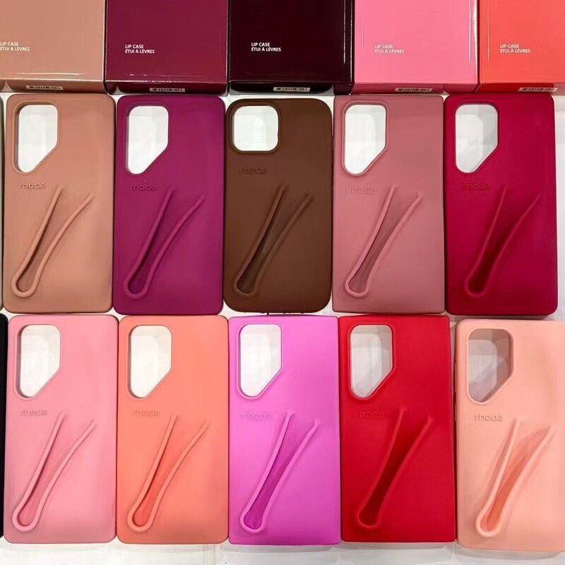 Samsung A15/A56/S23/S24 PLUS/S25 Ultra リップスティックリップ釉薬シリコンヘイリー電話ケースに適しています。|undefined