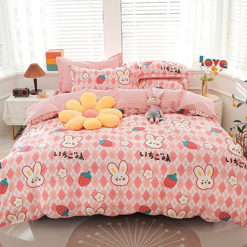 Funda de edredón de algodón para niños de una sola pieza para niñas 120x150x200 Funda de edredón de algodón para bebé de jardín de infantes