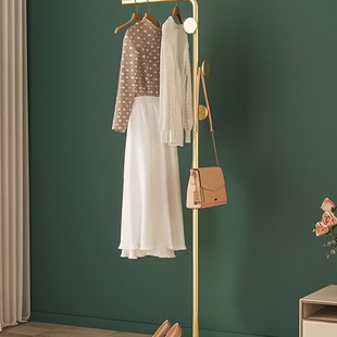Clothes Rack Floor-Standing Bedroom Mobile Accessible Luxury Simple Clothes Hanging Rack Single-Pole Coat Rack Small Home Indoor