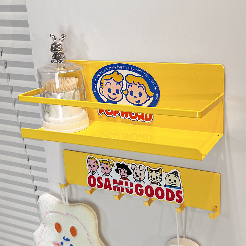 マグネット式冷蔵庫ラックサイド収納調味料ラック穴なしかわいい漫画キッチン強力荷重マグネットラック|undefined