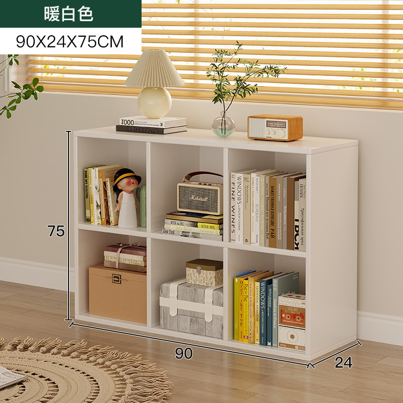 Estantería Estante de piso Estante de piso Estante de libro corto Dormitorio Combinación libre Gabinete de rejilla Ventana salediza Gabinete de almacenamiento de balcón Armario de almacenamiento