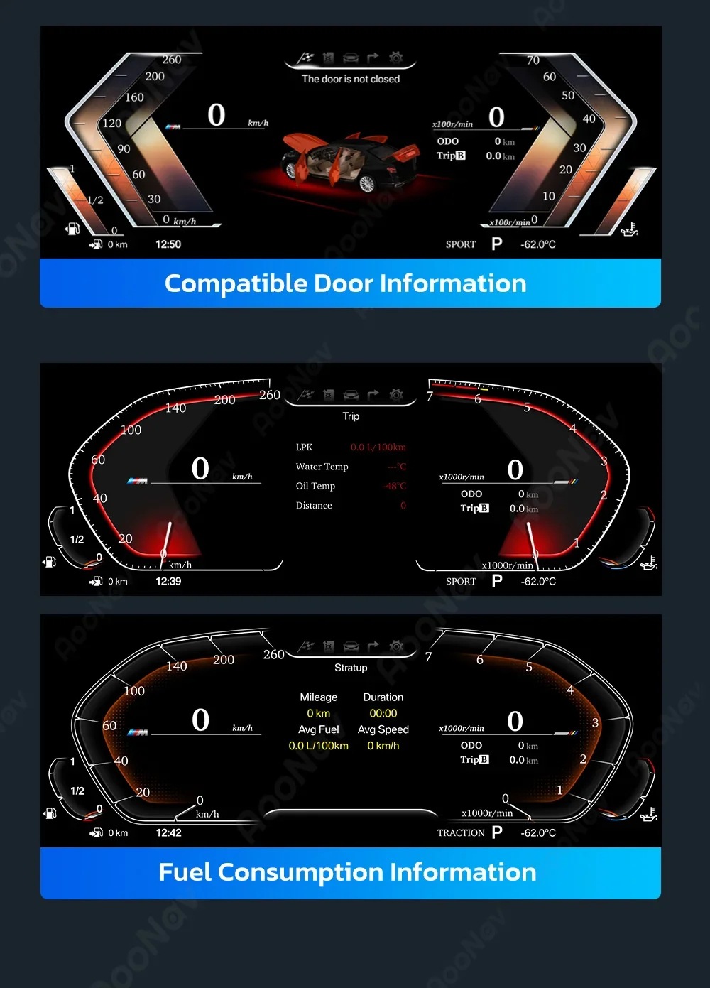 Suitable for Bmw 3 Series, 5 Series, 6 Series, 7 Series, X3, X4, X5, X6, F10, F11, F35 Modified Full Lcd Dashboard