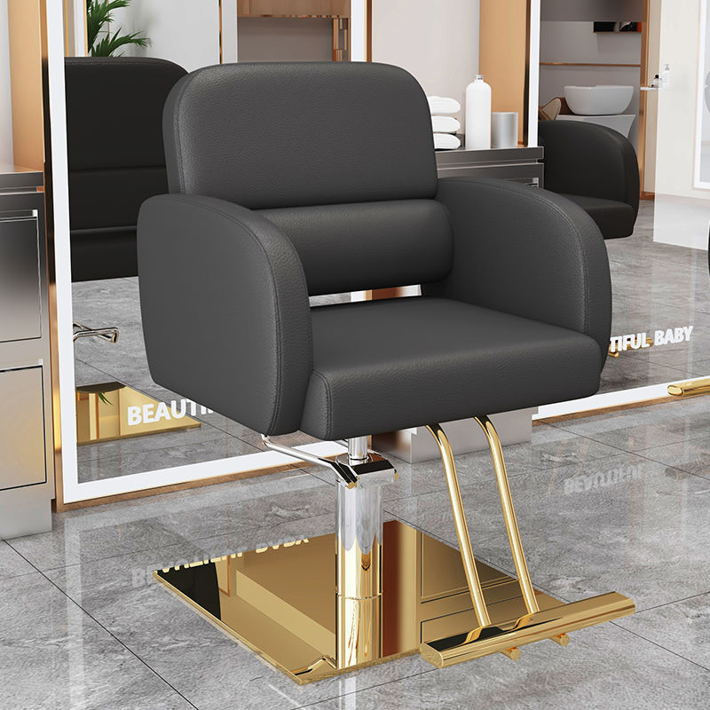 La nueva silla de peluquería simple e innovadora, la silla de peluquería teñida en permanente se puede levantar y levantar, la silla de peluquería giratoria, la silla de corte para el cabello