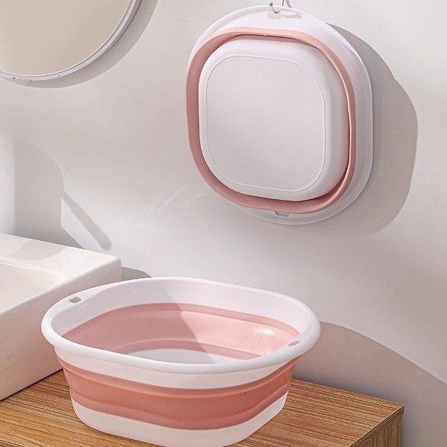 折りたたみ正方形洗面器ポータブル旅行プラスチック折りたたみ洗面器学生寮省スペース厚みのある足湯|undefined