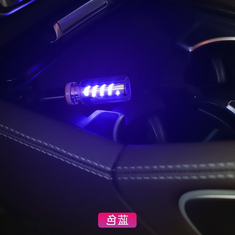LED espiral transparente tacto USB luz de noche interior del automóvil LED luz de inducción de atmósfera image 9