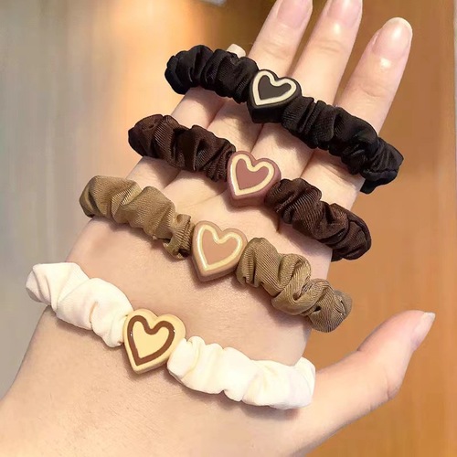 Love headband to tie hair rubber band, simple, highly elastic and durable ponytail, does not hurt hair band,  new hair band for women