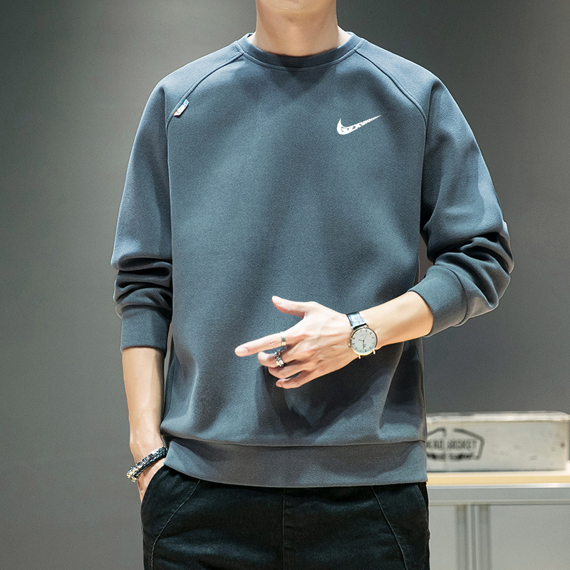 Cross-Border 2026 New Model German Velvet Men's Sweatshirt, Men's Autumn and Winter Style, New Large Size Base Shirt, Casual Long-Sleeve Men's Top