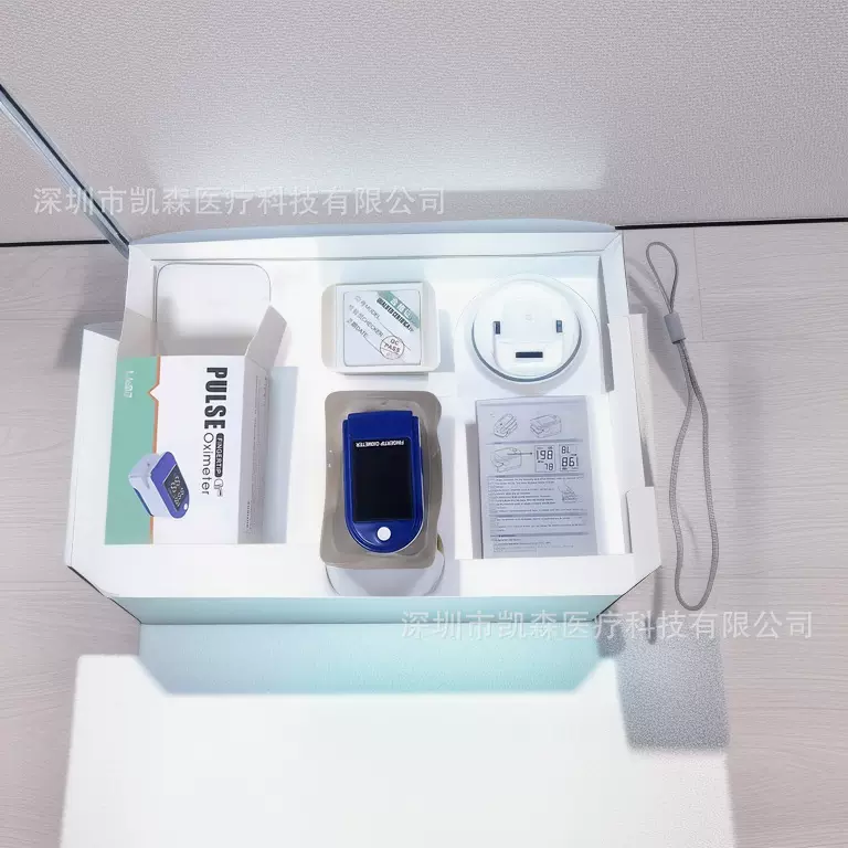 无创血氧仪指夹式脉搏血氧监测仪饱和度监测睡眠监护心率便携式