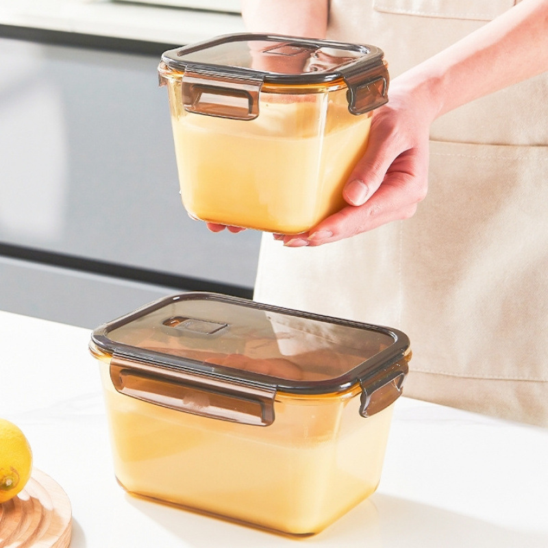 Tanque de manteca de cerdo sellado doméstico resistente a altas temperaturas caja de vidrio de cocina a prueba de humedad con cubierta de gran capacidad de recipiente de aceite a prueba de agua