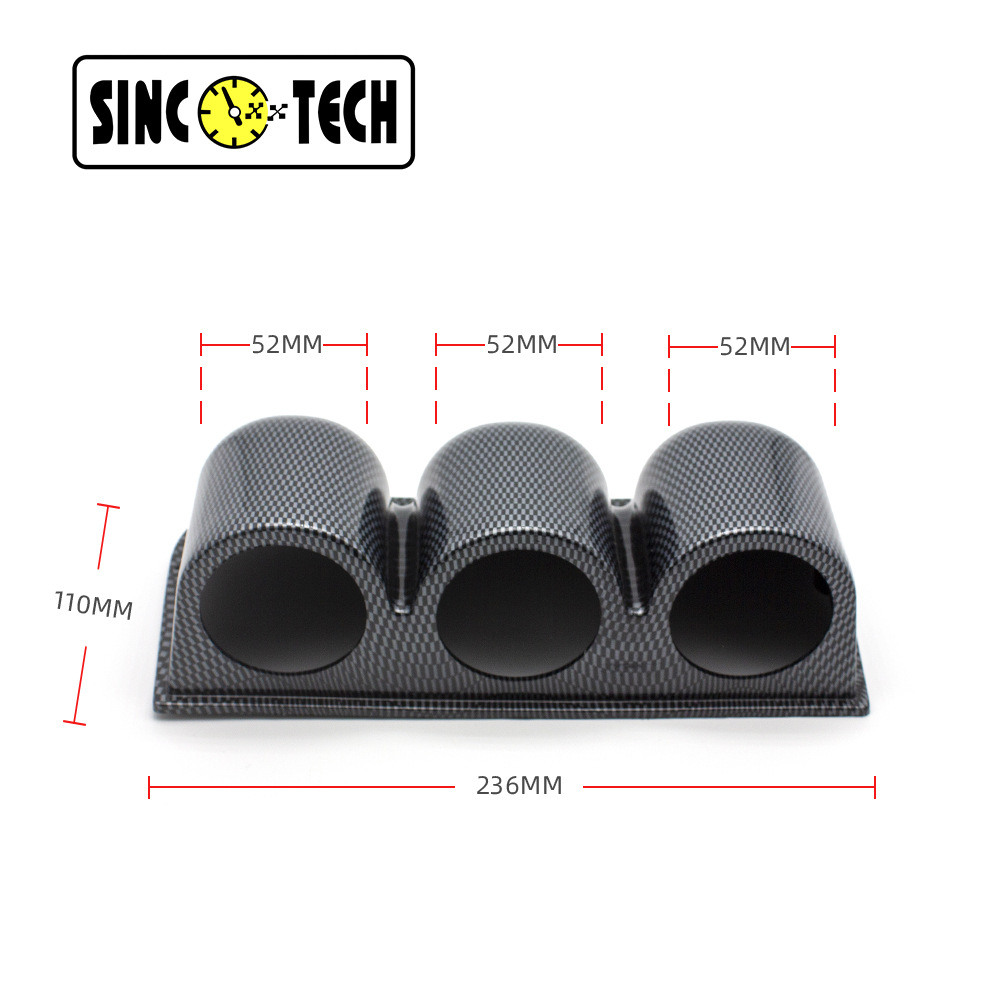 Car Instrument Modification Universal Single Hole Double Hole Three Hole Instrument Frame 52mm Triple Instrument Holder Instrument Cover